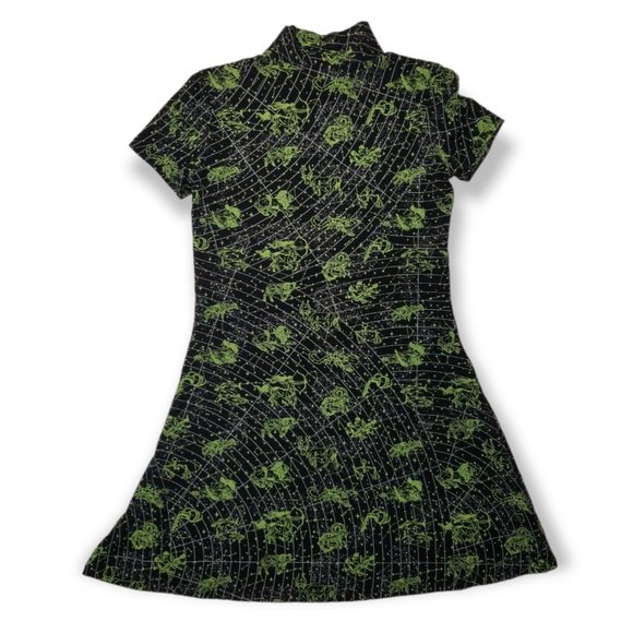 Dolls Kill Horoscopez Constellation Mini Dress Short Sleeve Mock Neck Zodiac - Picture 4 of 9